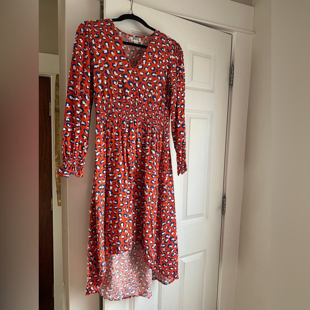 The Drop Grace Atwood Red Cheetah Print Dress XS